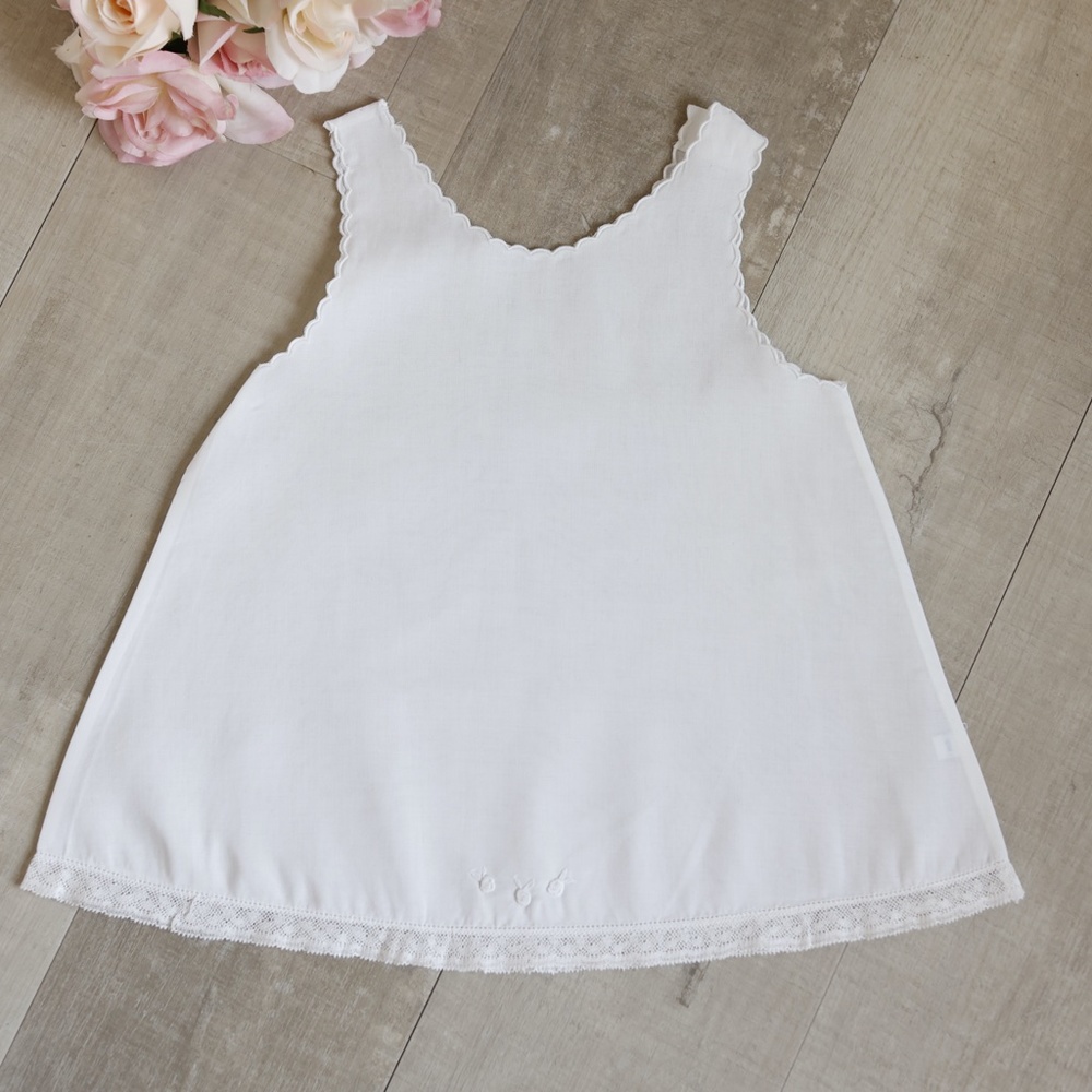 White Heirloom Dress & Slip SPECIAL RARE FIND UNIQUE STYLE Feltman Brothers NWT - Picture 7 of 8